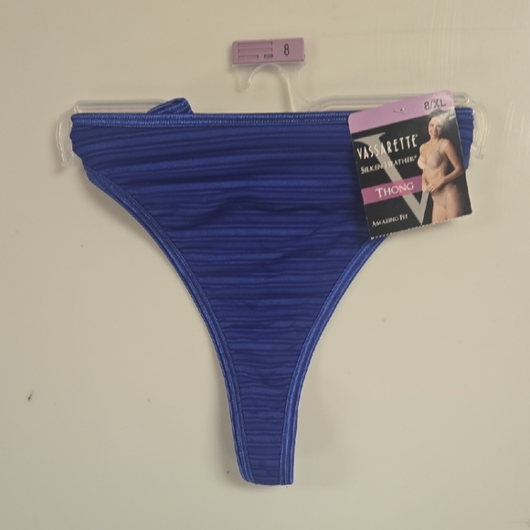 Vassarette Vibrant Blue Thong - Picture 1 of 1